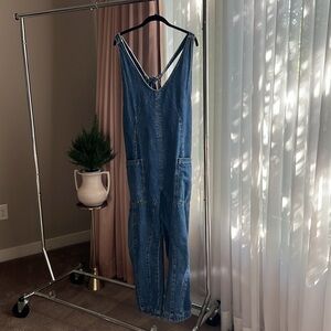 Pair of We The Free denim overalls. Size L, great condition!